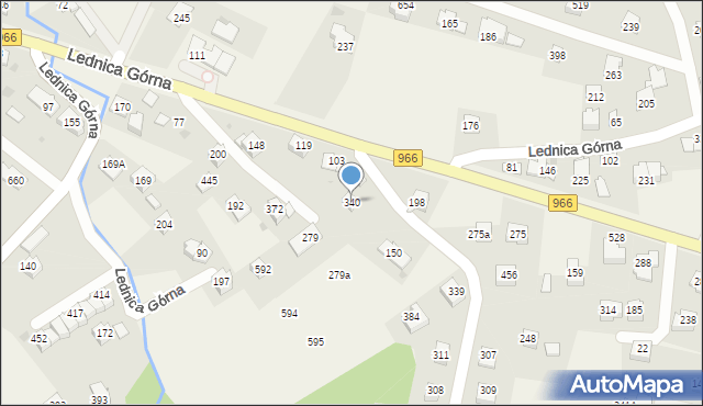 Lednica Górna, Lednica Górna, 340, mapa Lednica Górna