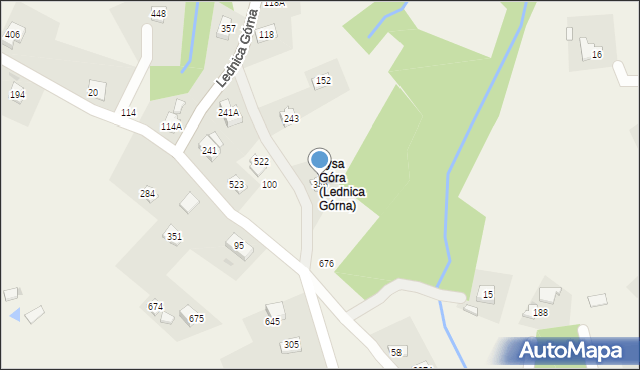 Lednica Górna, Lednica Górna, 346, mapa Lednica Górna