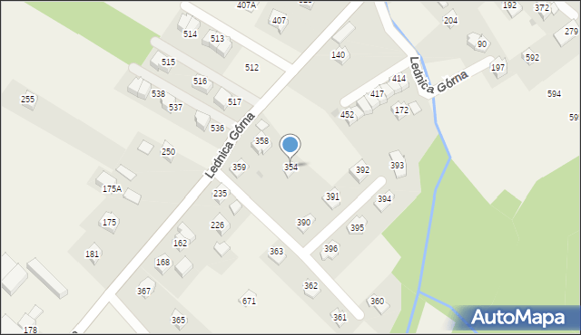 Lednica Górna, Lednica Górna, 354, mapa Lednica Górna