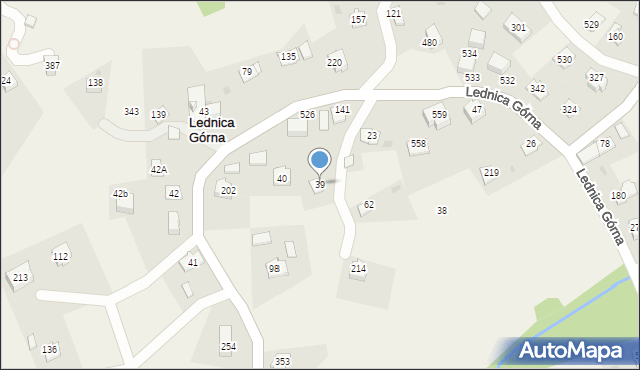 Lednica Górna, Lednica Górna, 39, mapa Lednica Górna