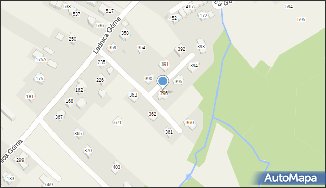 Lednica Górna, Lednica Górna, 396, mapa Lednica Górna