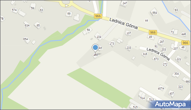 Lednica Górna, Lednica Górna, 460, mapa Lednica Górna