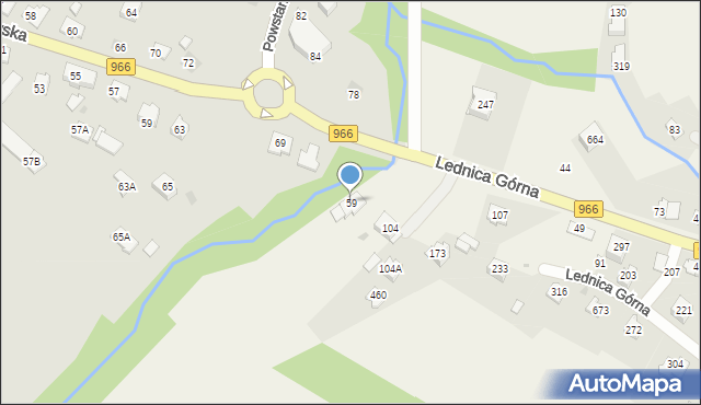 Lednica Górna, Lednica Górna, 59, mapa Lednica Górna