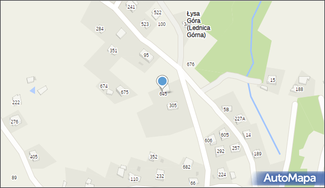 Lednica Górna, Lednica Górna, 645, mapa Lednica Górna