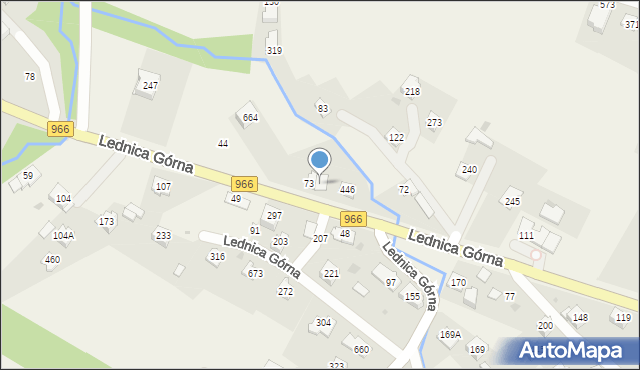 Lednica Górna, Lednica Górna, 73A, mapa Lednica Górna