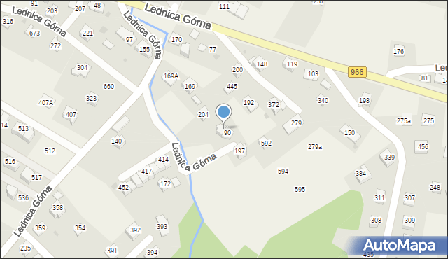 Lednica Górna, Lednica Górna, 90A, mapa Lednica Górna