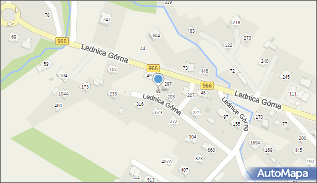 Lednica Górna, Lednica Górna, 91, mapa Lednica Górna