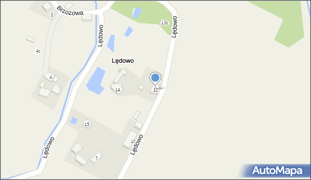 Lędowo, Lędowo, 12, mapa Lędowo