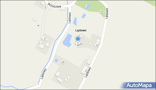 Lędowo, Lędowo, 14, mapa Lędowo