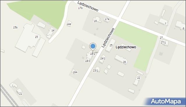 Lędziechowo, Lędziechowo, 18/1, mapa Lędziechowo