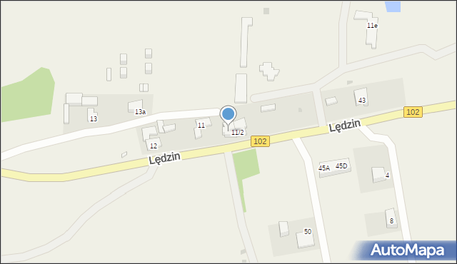 Lędzin, Lędzin, 11a, mapa Lędzin