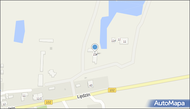 Lędzin, Lędzin, 11e, mapa Lędzin