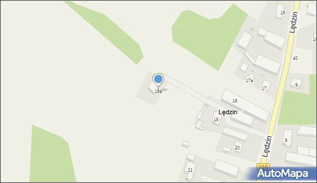 Lędzin, Lędzin, 19a, mapa Lędzin