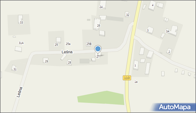 Lędzin, Lędzin, 27, mapa Lędzin