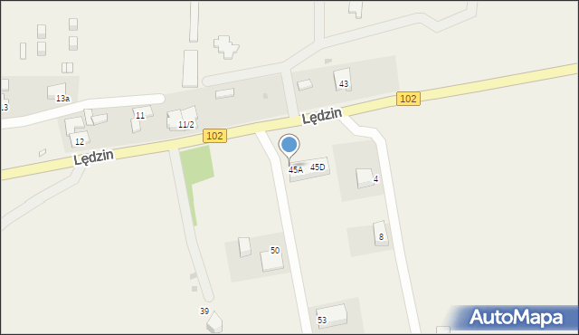 Lędzin, Lędzin, 45a-e, mapa Lędzin