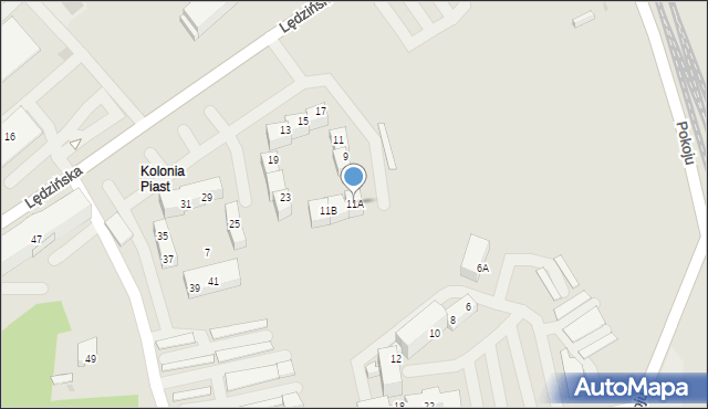 Lędziny, Lędzińska, 11A, mapa Lędziny