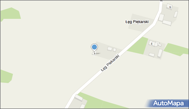 Łęg Piekarski, Łęg Piekarski, 7, mapa Łęg Piekarski