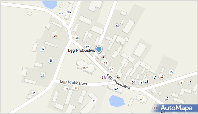 Łęg Probostwo, Łęg Probostwo, 25, mapa Łęg Probostwo