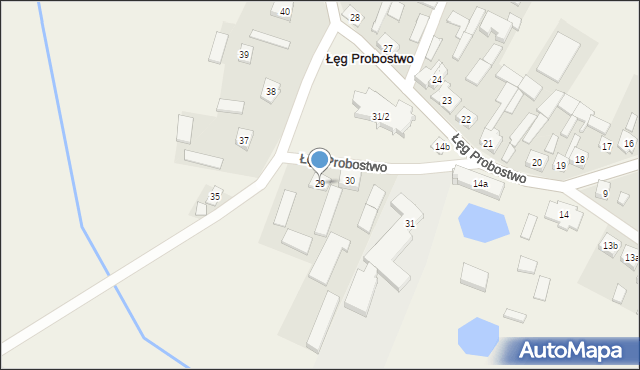 Łęg Probostwo, Łęg Probostwo, 29, mapa Łęg Probostwo