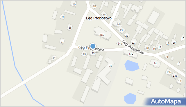 Łęg Probostwo, Łęg Probostwo, 30, mapa Łęg Probostwo