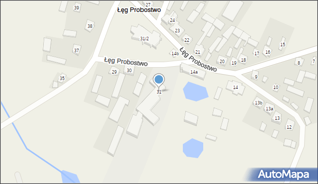 Łęg Probostwo, Łęg Probostwo, 31/1, mapa Łęg Probostwo