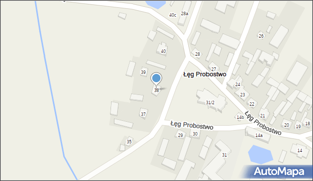 Łęg Probostwo, Łęg Probostwo, 38, mapa Łęg Probostwo