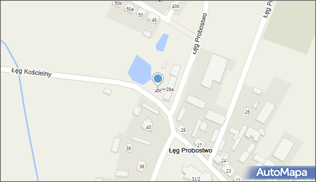 Łęg Probostwo, Łęg Probostwo, 40c, mapa Łęg Probostwo