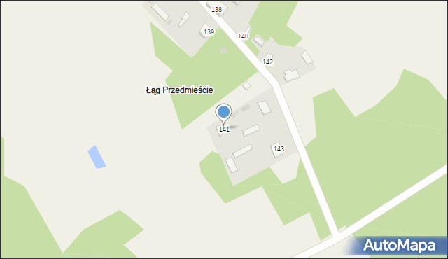 Łęg Przedmiejski, Łęg Przedmiejski, 141, mapa Łęg Przedmiejski