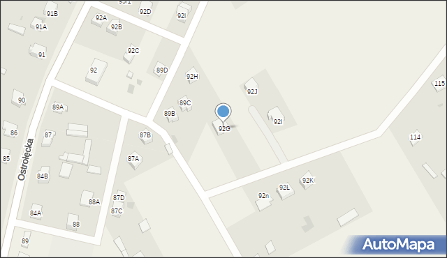 Łęg Przedmiejski, Łęg Przedmiejski, 92G, mapa Łęg Przedmiejski