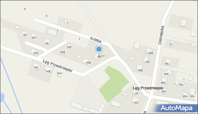 Łęg Przedmiejski, Łęg Przedmiejski, 95L, mapa Łęg Przedmiejski