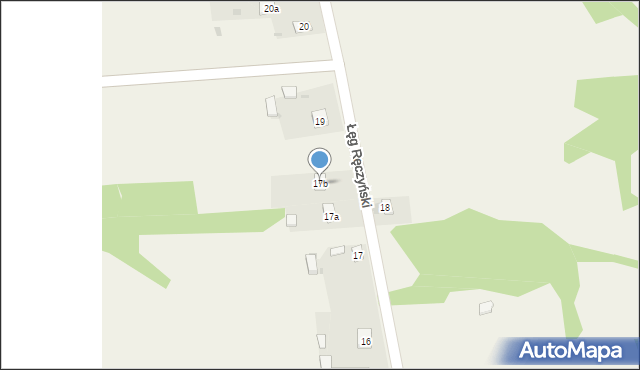Łęg Ręczyński, Łęg Ręczyński, 17b, mapa Łęg Ręczyński