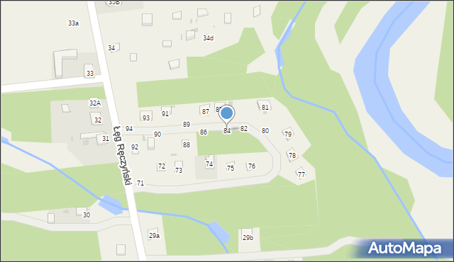 Łęg Ręczyński, Łęg Ręczyński, 84, mapa Łęg Ręczyński