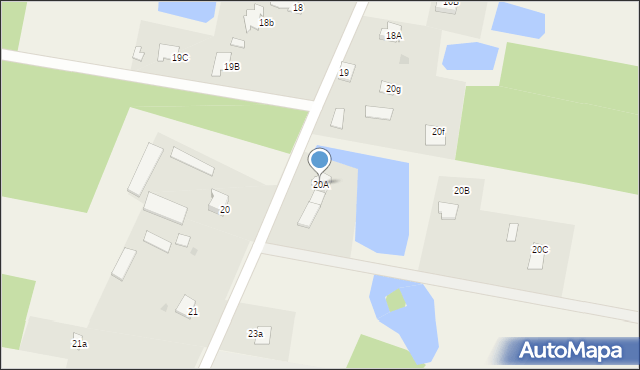 Łęg Starościński, Łęg Starościński, 20A, mapa Łęg Starościński