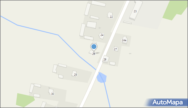 Łęg Starościński, Łęg Starościński, 26, mapa Łęg Starościński