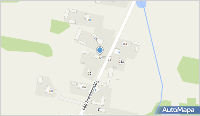 Łęg Starościński, Łęg Starościński, 32, mapa Łęg Starościński