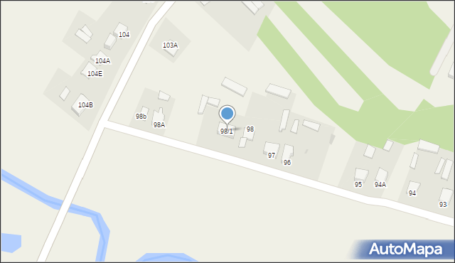 Łęg Starościński, Łęg Starościński, 98/1, mapa Łęg Starościński