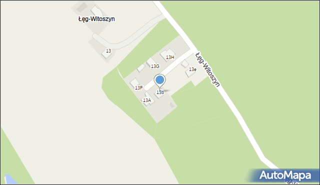 Łęg-Witoszyn, Łęg-Witoszyn, 13b, mapa Łęg-Witoszyn