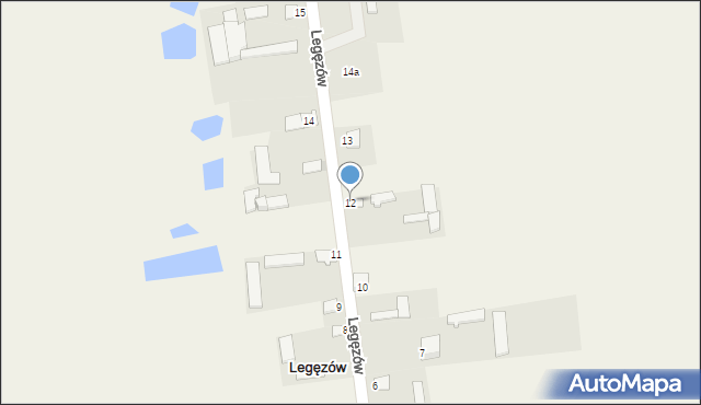 Legęzów, Legęzów, 12, mapa Legęzów