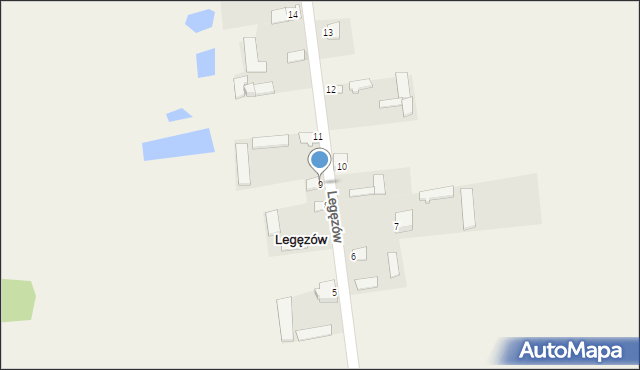 Legęzów, Legęzów, 9, mapa Legęzów