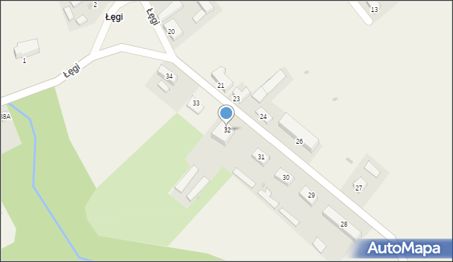 Łęgi, Łęgi, 32, mapa Łęgi