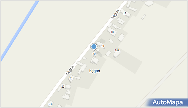 Łęgoń, Łęgoń, 20, mapa Łęgoń