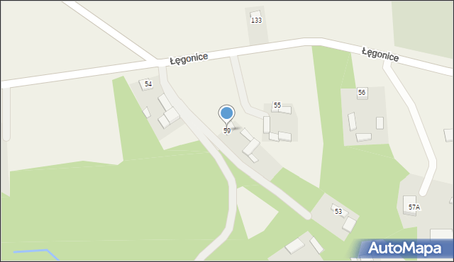 Łęgonice, Łęgonice, 59, mapa Łęgonice
