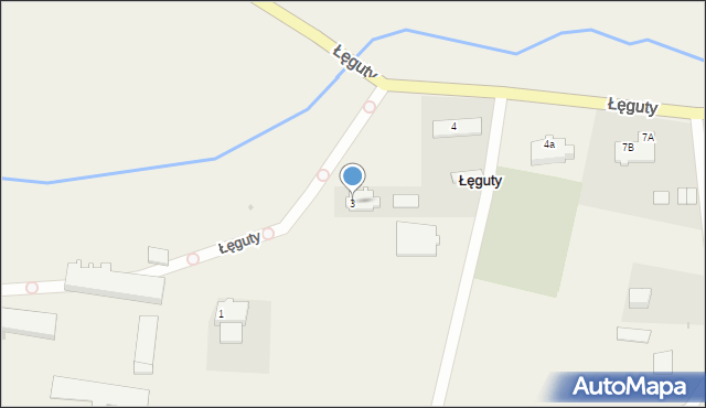 Łęguty, Łęguty, 3, mapa Łęguty