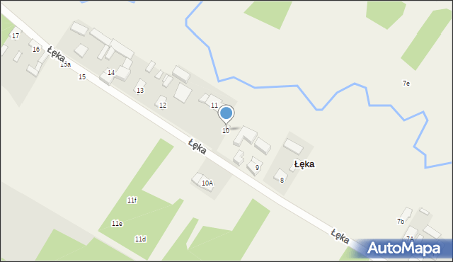 Łęka, Łęka, 10, mapa Łęka
