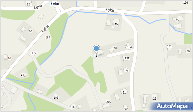 Łęka, Łęka, 141, mapa Łęka