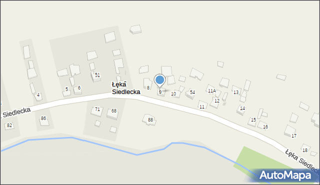 Łęka Siedlecka, Łęka Siedlecka, 9, mapa Łęka Siedlecka