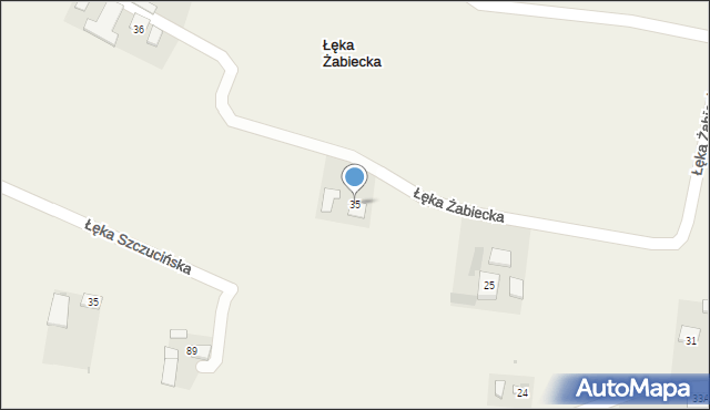 Łęka Żabiecka, Łęka Żabiecka, 35, mapa Łęka Żabiecka