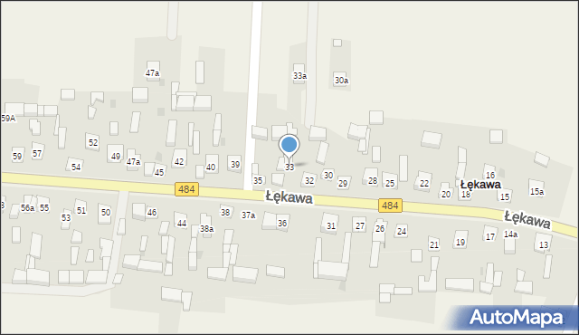 Łękawa, Łękawa, 33, mapa Łękawa
