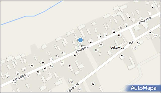 Łękawica, Łękawica, 18, mapa Łękawica