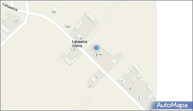 Łękawica, Łękawica, 8, mapa Łękawica